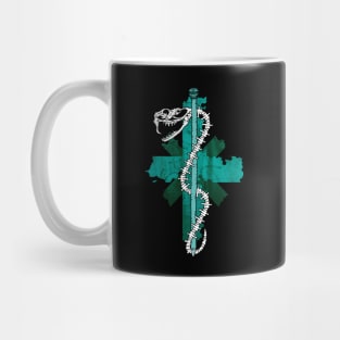 metal medic. snake skeleton. Mug